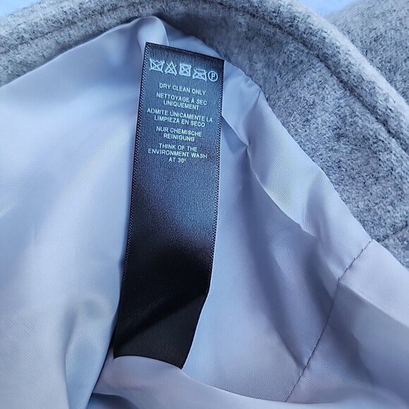 NEW Asos Grey Warm Felt Moto Biker Assymetrical Zip Jacket Ladies US Sz 4 NWT - Picture 11 of 11